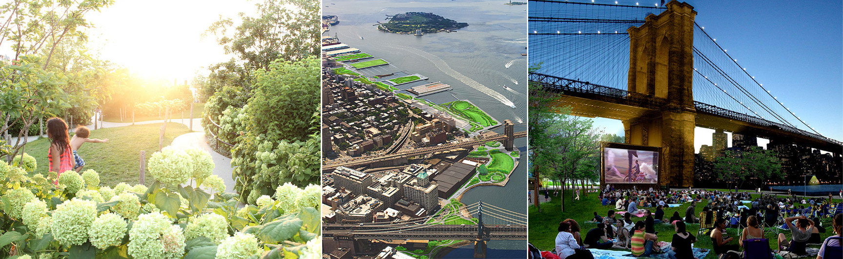 Images by MVA Inc, the design firm for Brooklyn Bridge Park