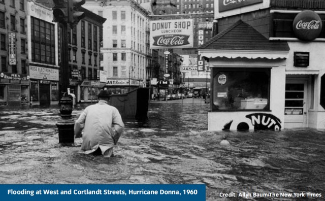 The climate analysis in SIRR points out that NYC has flooded in the past. (Photo NYT)