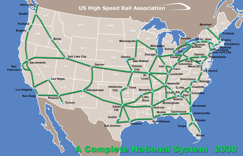 (Map: US High Speed Rail Association)